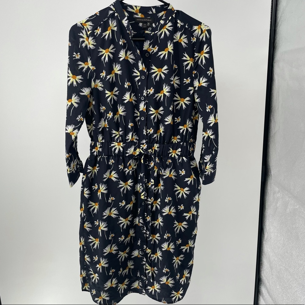 Banana Republic Navy Flora Dress